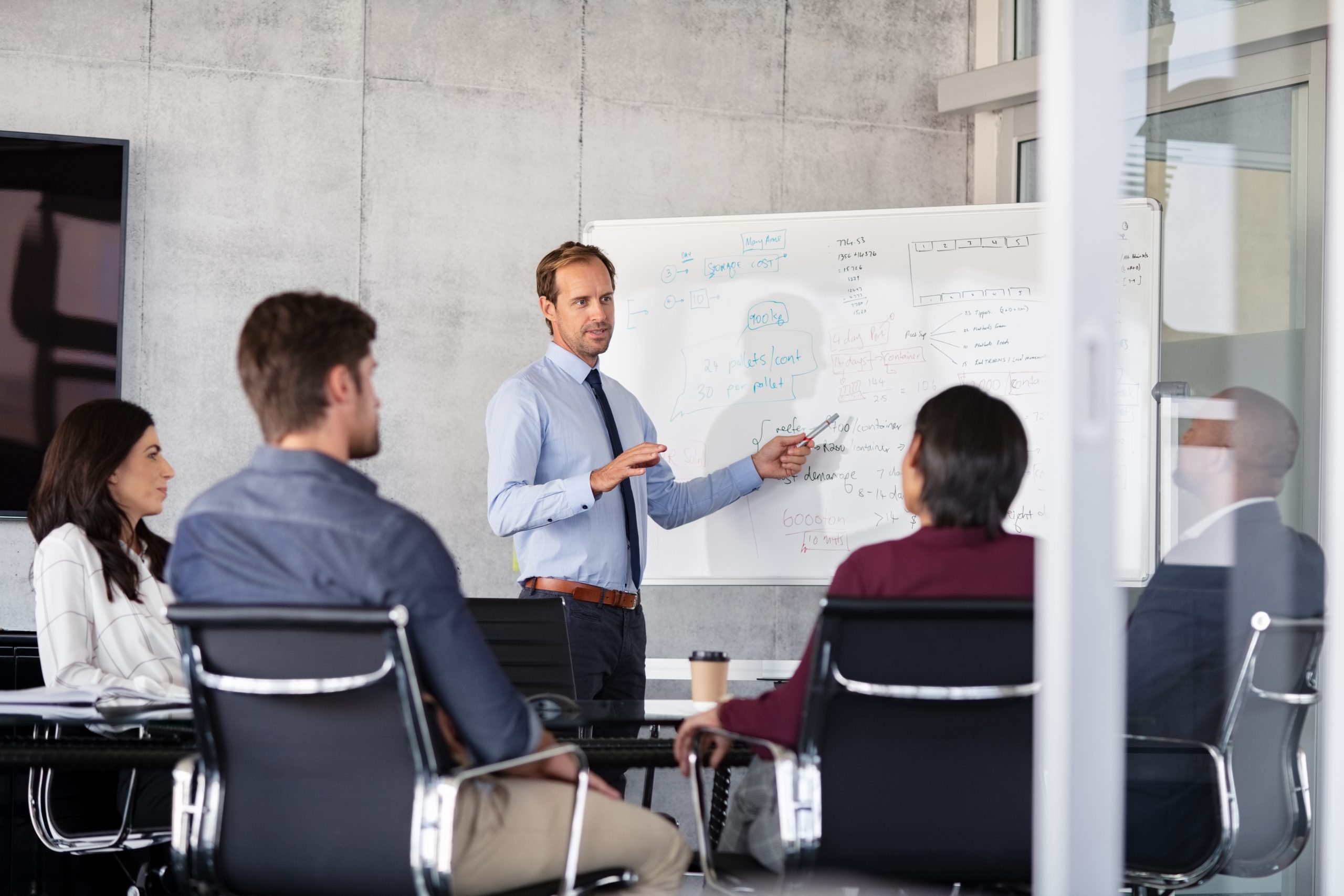 Businessman presenting